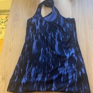 Lululemon blue black tank top size 4/6 small